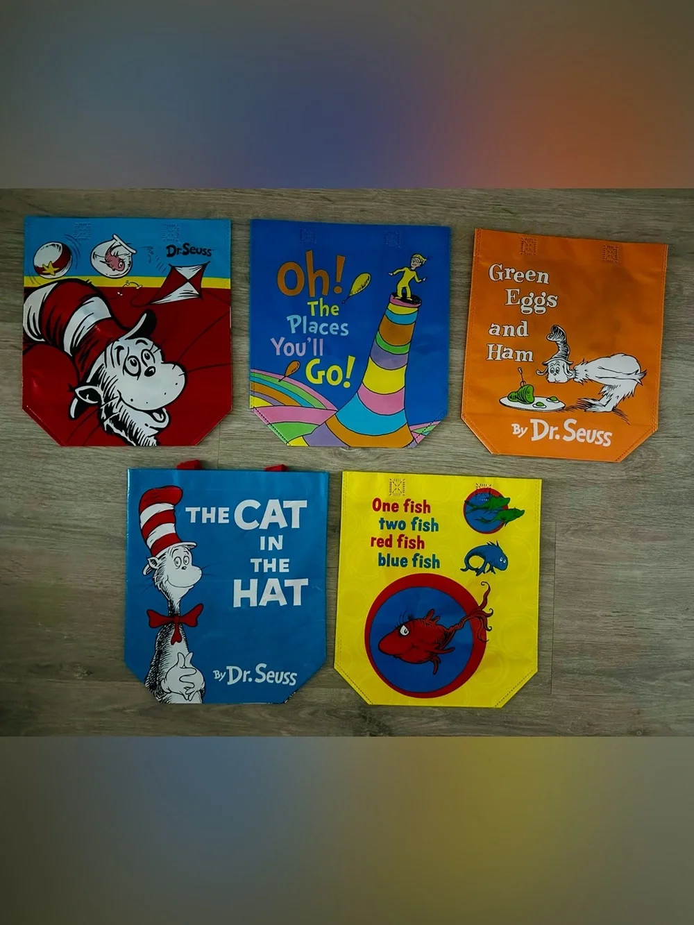 DR. SEUSS Classroom/Homeschool Bundle - 6 Shopper Totes/36 Paper Hats/Alphabet